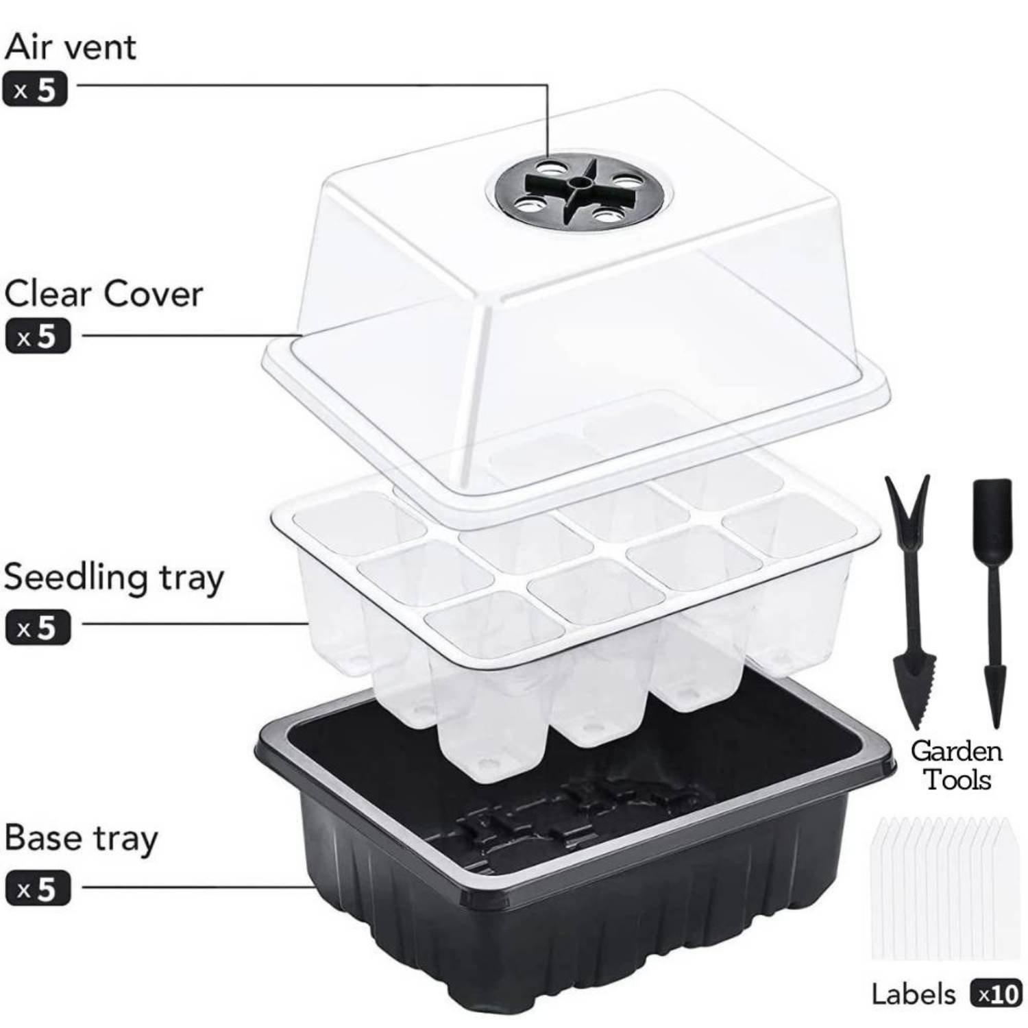 Starter Trays For Seeds | Plant Seedling Trays | Seedling Trays With Lids