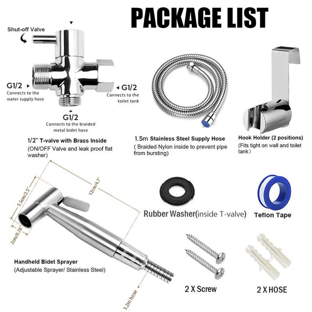 Hand Bidet Kit | Toilet Sprayer | Hand Held Bathroom Spray 11 where to buy handheld bidet sprayer online